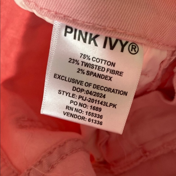 Dusty Pink Straight Leg Denim Jeans Size 8 - Picture 4 of 4